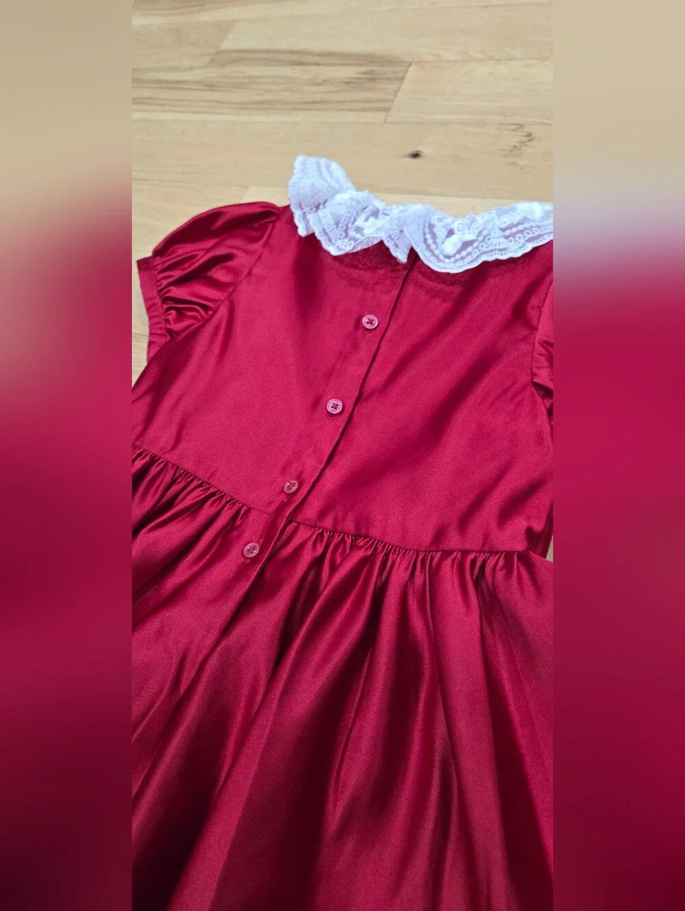 Janie and Jack X American Girl Red Dress with White Trim SIZE 5